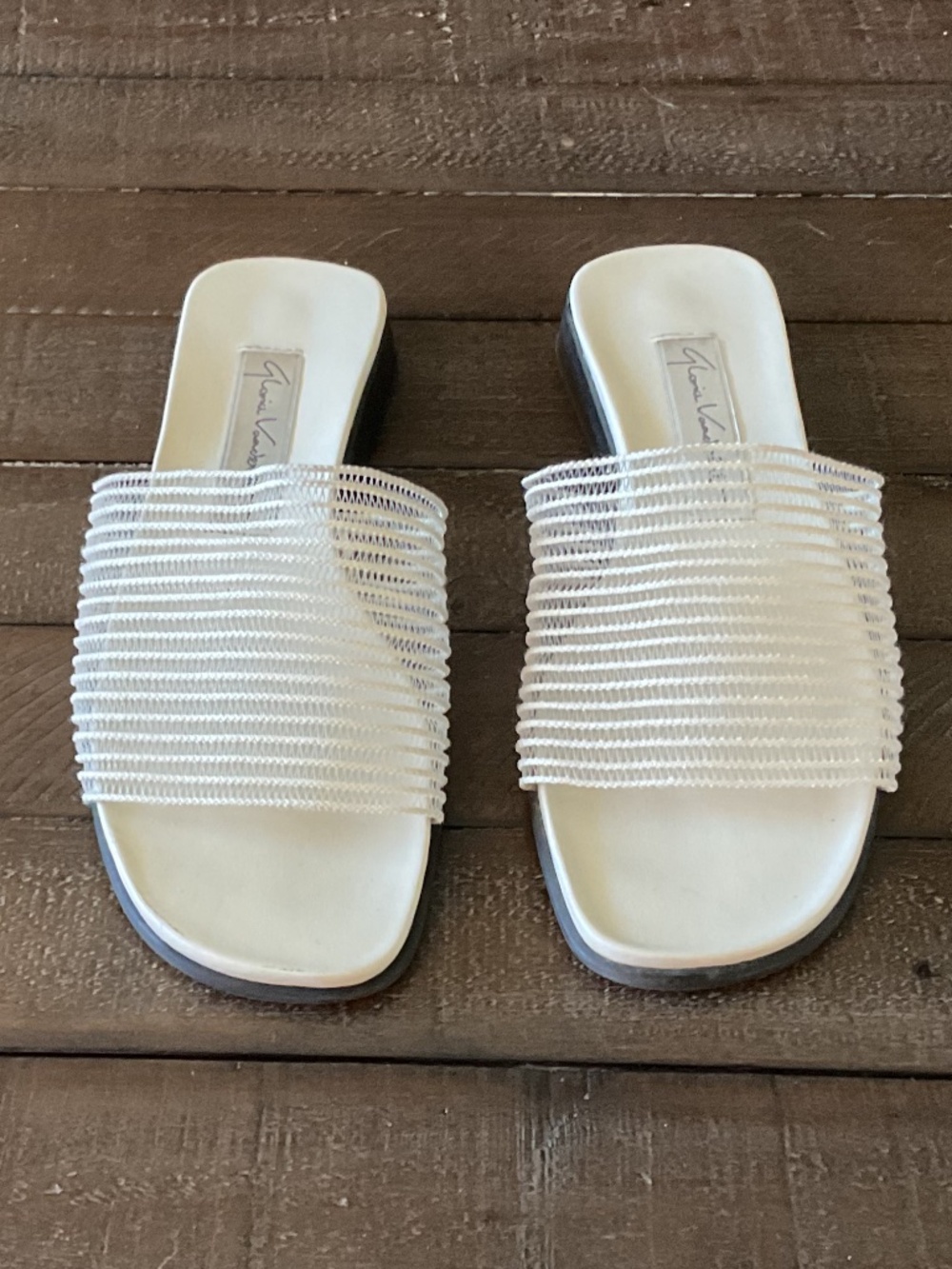 🤩 Vintage Gloria Vanderbilt Elastic Slide Sandals - size 7